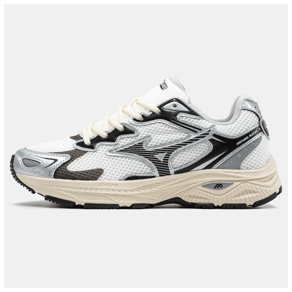 Чоловічі кросівки Mizuno Racer S White Silver Black, кросівки мізуно рейсер