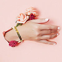 Жорсткий браслет I-D Pandora (Паndора) жорсткий твердий золотий браслет-кільце Love