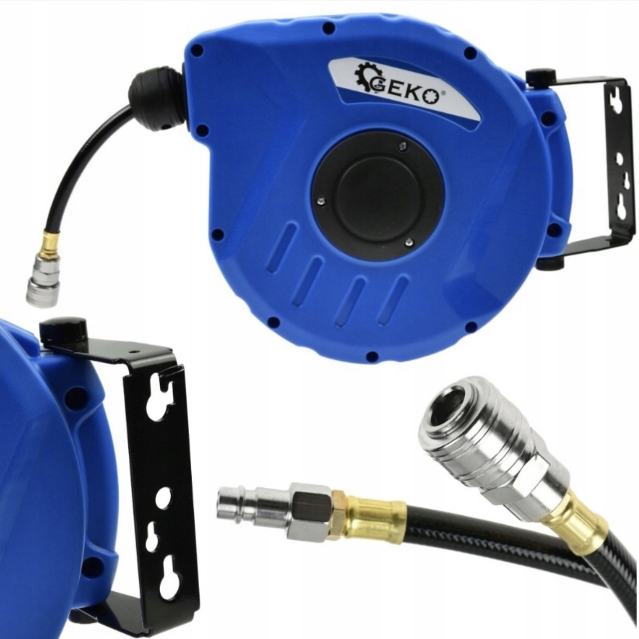 Шланг пневматичний на котушці 10 метрів 8х12мм Geko G03190 Польща, фото 1