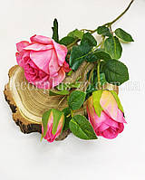 Гілка троянди 3-ка. 66см. Рожева