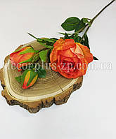 Гілка троянди 3-ка. 66см.. Помаранчева