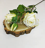 Гілка троянди 3-ка. 66см. Айворі