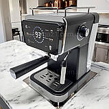 Кавомашина ріжкова на 2 л Zepline 3000 Вт з капучинатором 20 бар сенсорна, фото 2