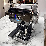 Кавомашина ріжкова на 2 л Zepline 3000 Вт з капучинатором 20 бар сенсорна, фото 3