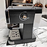 Кавомашина ріжкова на 2 л Zepline 3000 Вт з капучинатором 20 бар сенсорна, фото 6