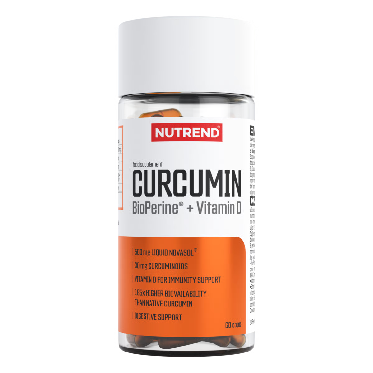 Куркумін Nutrend Curcumin + Bioperine + Vitamin D 60 caps, фото 1