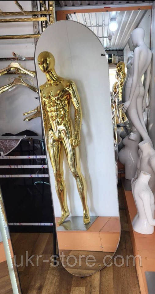 Дзеркало овальне золото хром, фото 1