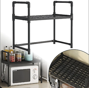 Настільний кухонний стелаж під мікрохвильовку з полицею для посуду спецій YH-6616-1 (20)