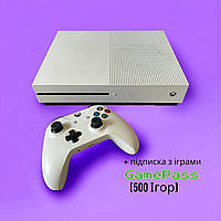 Xbox One S 1 ТБ + Game Pass на 13 місяців, 1 джойстик, ігрова приставка, консоль ігрова, приставка Гарантія