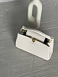 Жіноча сумка Louis Vuitton Capucines через плече Луї Віттон білий класичний, фото 3