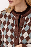 Короткий жіночий кардиган із ромбами, фото 4