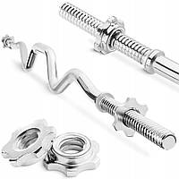 Гриф для штанги Z-подібний 4FIZJO 120 см 25 мм (P-5905973401111)