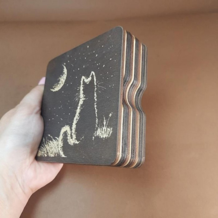 Квадратний органайзер для бісеру з дерев'яною кришкою (060400), фото 1