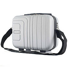 Б'юті-кейс Semi Line 18L Світло-сірий (T5762-1) для зберігання одягу та туалетних приналежностей ABS-пластик ручна поклажа