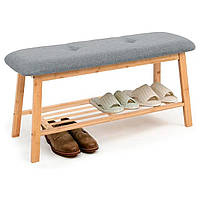 Лавка-стійка для взуття бамбукова