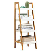 Стелаж Трапеція на 4 полиці бамбуковий