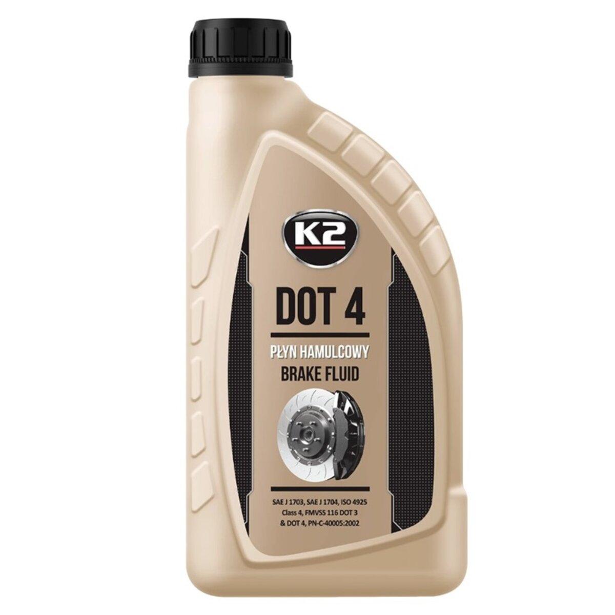 Гальмівна рідина K2 Turbo Brake Fluid DOT 4 1л, фото 1