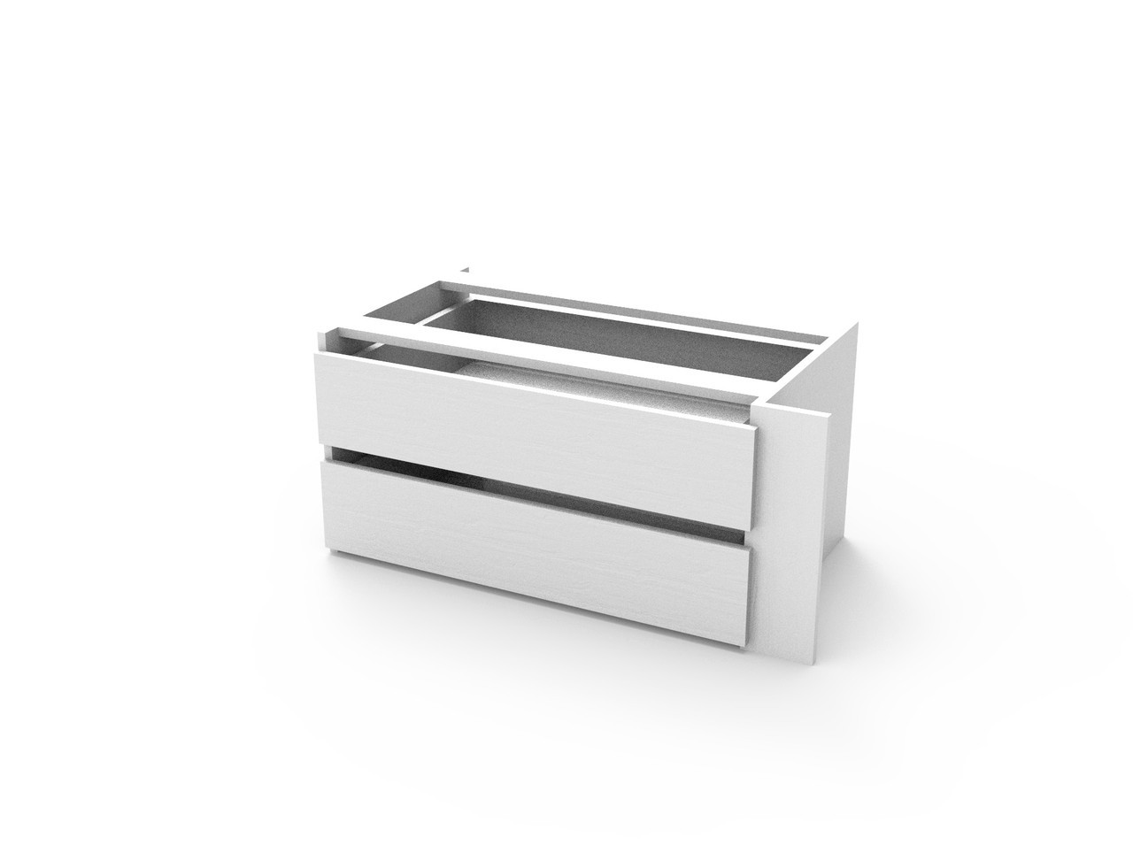 Блок ящиків для шафи-купе Doros L-Caiser Білий 87,6х50х55 см (DRS-011276)