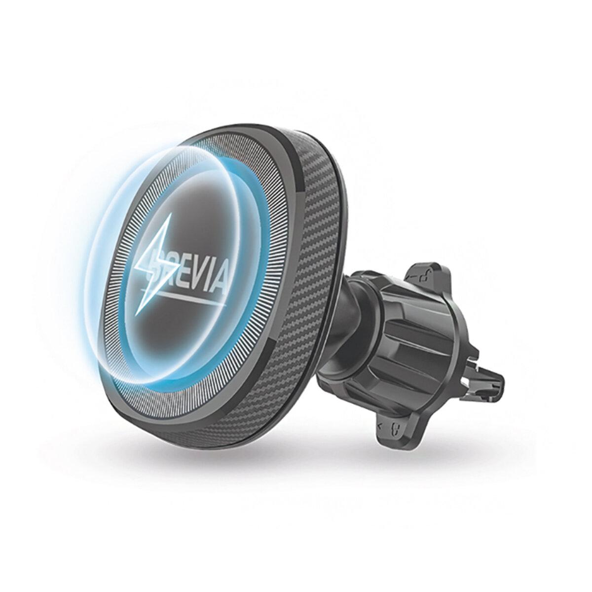 Тримач в машину Brevia AirVent Ultra MagCharge 15W з безпровідною зарядкою, на дефлектор, фото 1