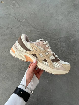 Жіночі кросівки Asics Gel 1130 Beige Brown Взуття Асікс Гель 1130 бежеві кеди текстиль замша повсякденні демісезон, фото 1