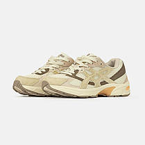 Жіночі кросівки Asics Gel 1130 Beige Brown Взуття Асікс Гель 1130 бежеві кеди текстиль замша повсякденні демісезон, фото 3
