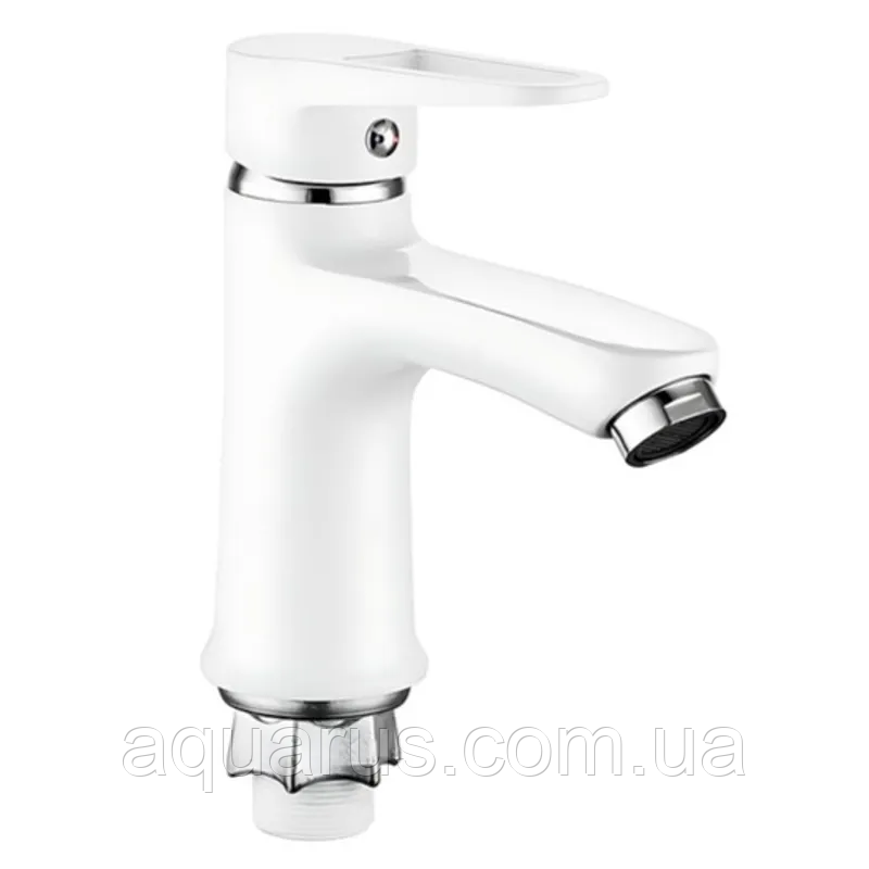 Змішувач для умивальника Mixxus Elba 001 (NUT) WHITE (без шлангів) (MI6584)