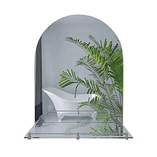 Дзеркало настінне Zerix LAGUNA MRZ03-500x700x110 прямокутне з дугоподібним верхом і полицею