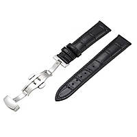 Ремінець чорний DeLuxe кліпсовий розмір 22