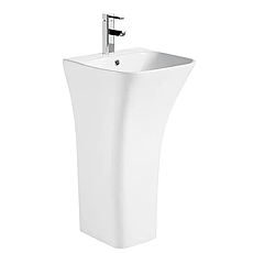 Раковина моноблок Mixxus BEVEL-1101 с отверстием под смеситель и переливом 450х435х835mm (MI6697)