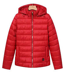 Куртка жіноча червона з електропідігрівом за допомогою повербанку Glo-story