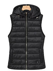 Жилетка жіноча черная з електропідігрівом за допомогою павербанку Glo-story