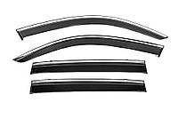 Ветровики с хромированным молдингом Niken Luxury (4 шт) для BMW X3 F-25 2011-2018 гг