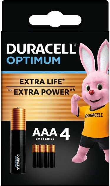 Батарейка Duracell LR03 KPD Optimum AAA 1x4 шт. блістер