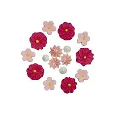 Набір цукрових прикрас "Ніжність фарб" рожевий (16 шт.)