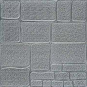 Самоклеюча декоративна 3D панель Камінь срібло 700х700х6мм