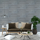 Самоклеюча декоративна 3D панель Камінь срібло 700х700х6мм, фото 5