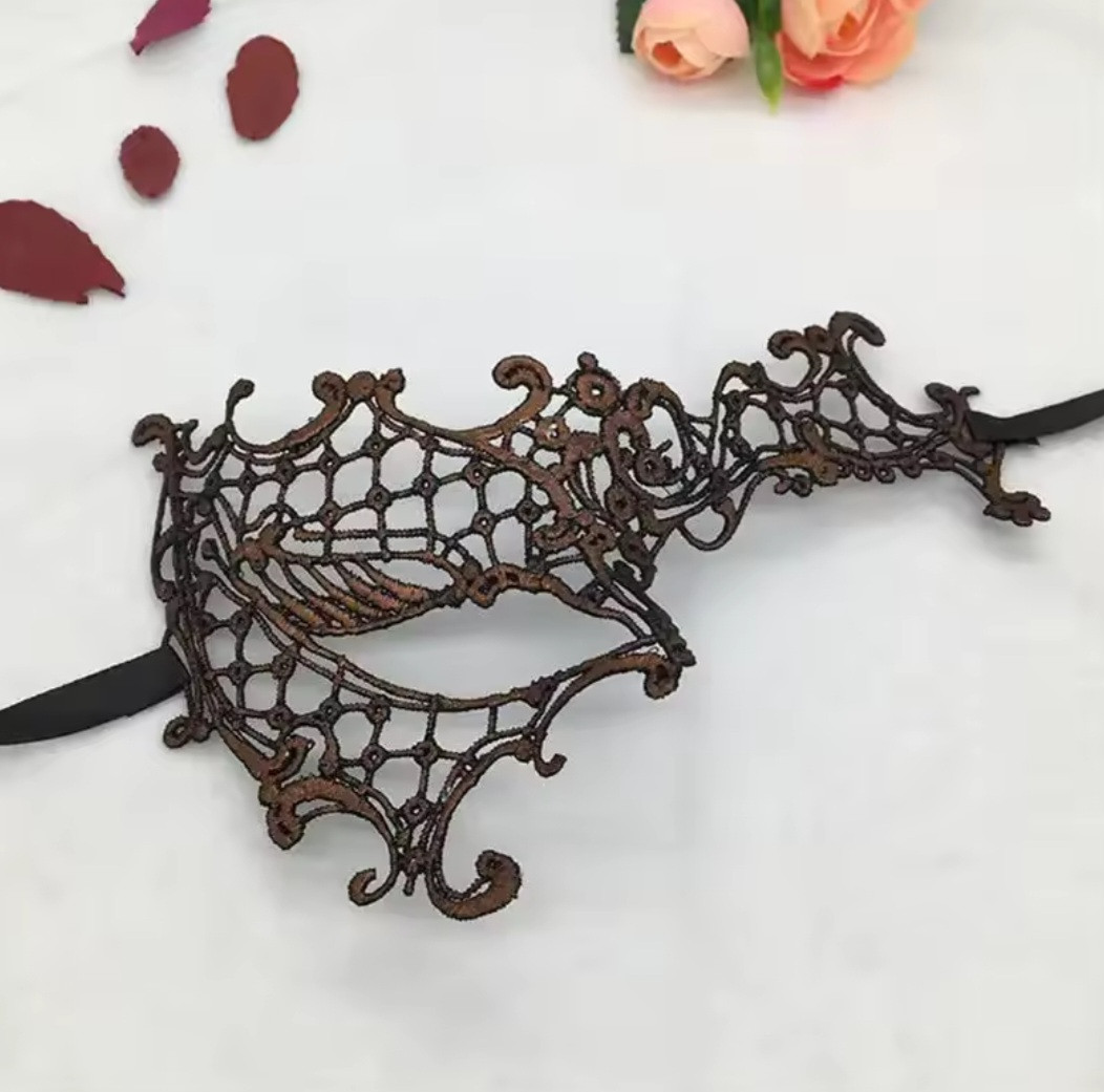 Маска театральна one size коричневий, фото 1