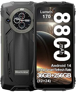 Смартфон Blackview BV8200 Black 12/256GB Helio G100 NFC 8800 мА\год Новинка 2025 року