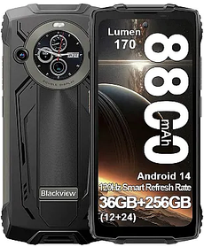 Смартфон Blackview BV8200 Black 12/256GB Helio G100 NFC 8800 мА\год Новинка 2025 року
