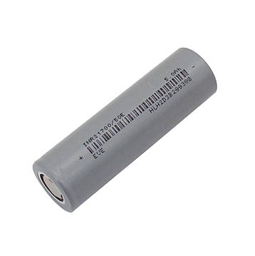 Акумулятор EVE INR21700/50Е Flat Top (5000 mAh 3.6V), Li-ion батарея (без захисту), фото 1