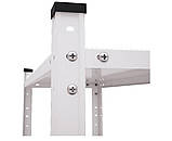 Стелаж металевий 5 полиць білий фарбований 1700х750х300 35 кг/полицю Офісний збірний стелаж для речей, фото 6