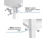 Стелаж металевий 5 полиць білий фарбований 1700х750х300 35 кг/полицю Офісний збірний стелаж для речей, фото 3