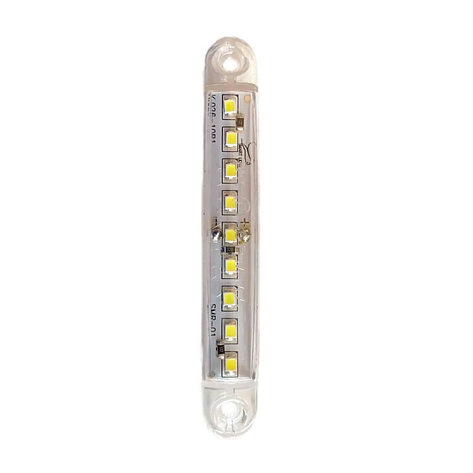 Ліхтар габаритний діодний 9 LED 12/24V, білий, фото 1