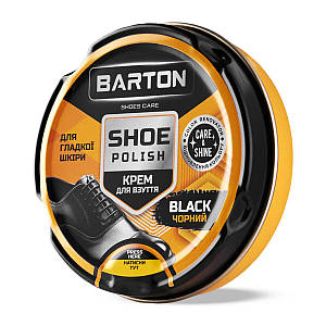 Крем для взуття Barton для гладкої шкіри з аплікатором чорний 50мл (BR20458)