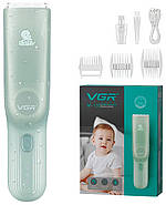 Акумуляторна машинка для стрижки дітей з витяжкою та 3 насадками VGR V-155, фото 10