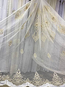 Тюль бамбук 3д заввишки 2,9 м. кремова