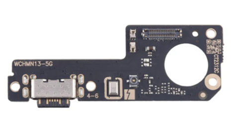 Нижня плата для Xiaomi Redmi Note 13 (5G) з роз'ємом зарядки, мікрофоном та компонентами, фото 1