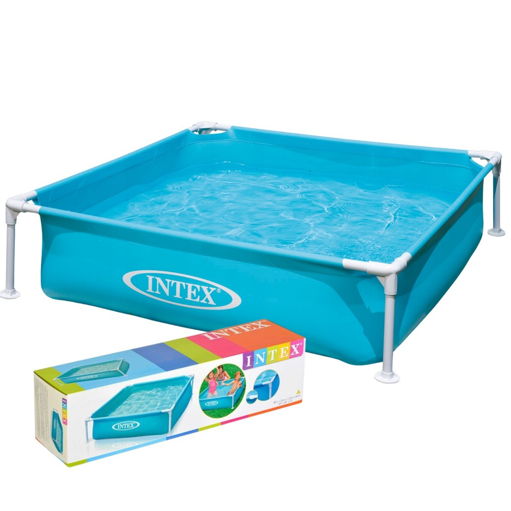 Басейн каркасний квадратний дитячий Intex 57173 розмір 122x122x30см, об'єм 340л