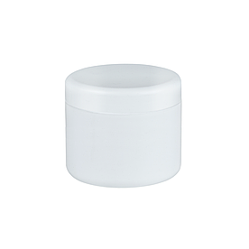 Біла банка 500 мл для косметичних засобів, порошків, кремів (банка+кришка+вкладиш)