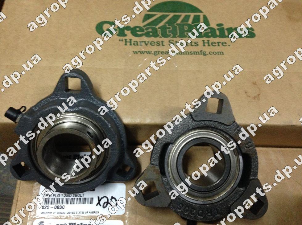 Корпус 822-083C з підшипником в зборі валу висіву добрив Great Plains BEARING 3-HOLE FLANGE 1 1/4" 822-083С